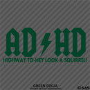 ADHD Funny Parody Vinyl Decal