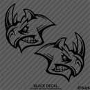 Angry Rhino Silhouette (PAIR) Vinyl Decal