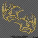 Angry Rhino Silhouette (PAIR) Vinyl Decal