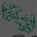Angry Rhino Silhouette (PAIR) Vinyl Decal