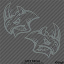 Angry Rhino Silhouette (PAIR) Vinyl Decal