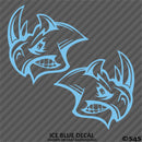 Angry Rhino Silhouette (PAIR) Vinyl Decal
