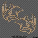 Angry Rhino Silhouette (PAIR) Vinyl Decal