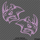 Angry Rhino Silhouette (PAIR) Vinyl Decal