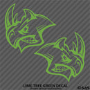 Angry Rhino Silhouette (PAIR) Vinyl Decal