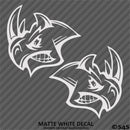 Angry Rhino Silhouette (PAIR) Vinyl Decal