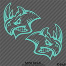 Angry Rhino Silhouette (PAIR) Vinyl Decal