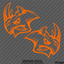 Angry Rhino Silhouette (PAIR) Vinyl Decal
