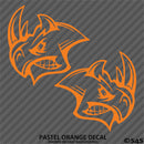 Angry Rhino Silhouette (PAIR) Vinyl Decal