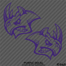 Angry Rhino Silhouette (PAIR) Vinyl Decal