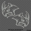 Angry Rhino Silhouette (PAIR) Vinyl Decal