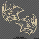 Angry Rhino Silhouette (PAIR) Vinyl Decal
