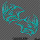 Angry Rhino Silhouette (PAIR) Vinyl Decal