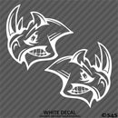 Angry Rhino Silhouette (PAIR) Vinyl Decal