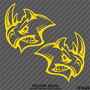 Angry Rhino Silhouette (PAIR) Vinyl Decal