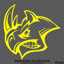 Angry Rhino Silhouette Vinyl Decal