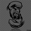 Angry Ape Swinging Fists Silhouette Vinyl Decal