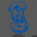 Angry Ape Swinging Fists Silhouette Vinyl Decal
