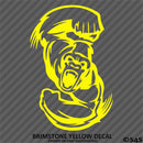 Angry Ape Swinging Fists Silhouette Vinyl Decal