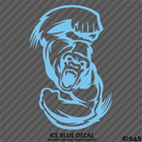 Angry Ape Swinging Fists Silhouette Vinyl Decal