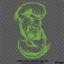 Angry Ape Swinging Fists Silhouette Vinyl Decal