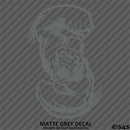 Angry Ape Swinging Fists Silhouette Vinyl Decal