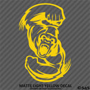 Angry Ape Swinging Fists Silhouette Vinyl Decal
