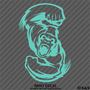 Angry Ape Swinging Fists Silhouette Vinyl Decal