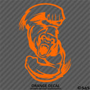Angry Ape Swinging Fists Silhouette Vinyl Decal