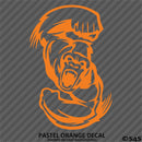 Angry Ape Swinging Fists Silhouette Vinyl Decal