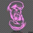 Angry Ape Swinging Fists Silhouette Vinyl Decal
