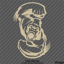 Angry Ape Swinging Fists Silhouette Vinyl Decal