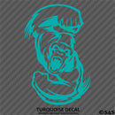 Angry Ape Swinging Fists Silhouette Vinyl Decal