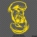 Angry Ape Swinging Fists Silhouette Vinyl Decal