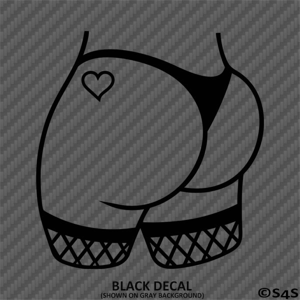 Sexy Butt Fishnet Heart Tattoo Vinyl Decal S4S Designs Sexy Butt Fishnet Heart Tattoo Vinyl Decal S4S Designs