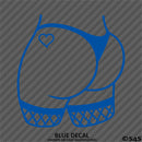 Sexy Butt Fishnet Heart Tattoo Vinyl Decal