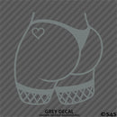 Sexy Butt Fishnet Heart Tattoo Vinyl Decal