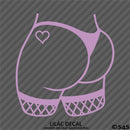 Sexy Butt Fishnet Heart Tattoo Vinyl Decal