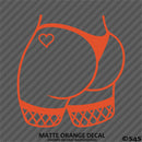 Sexy Butt Fishnet Heart Tattoo Vinyl Decal