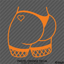 Sexy Butt Fishnet Heart Tattoo Vinyl Decal