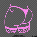 Sexy Butt Fishnet Heart Tattoo Vinyl Decal