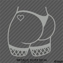 Sexy Butt Fishnet Heart Tattoo Vinyl Decal