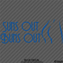 Suns Out Buns Out Nudist Beach Vinyl Decal