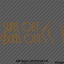 Suns Out Buns Out Nudist Beach Vinyl Decal