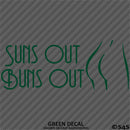Suns Out Buns Out Nudist Beach Vinyl Decal