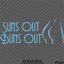 Suns Out Buns Out Nudist Beach Vinyl Decal