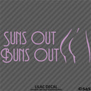 Suns Out Buns Out Nudist Beach Vinyl Decal