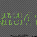 Suns Out Buns Out Nudist Beach Vinyl Decal
