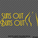 Suns Out Buns Out Nudist Beach Vinyl Decal