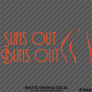 Suns Out Buns Out Nudist Beach Vinyl Decal